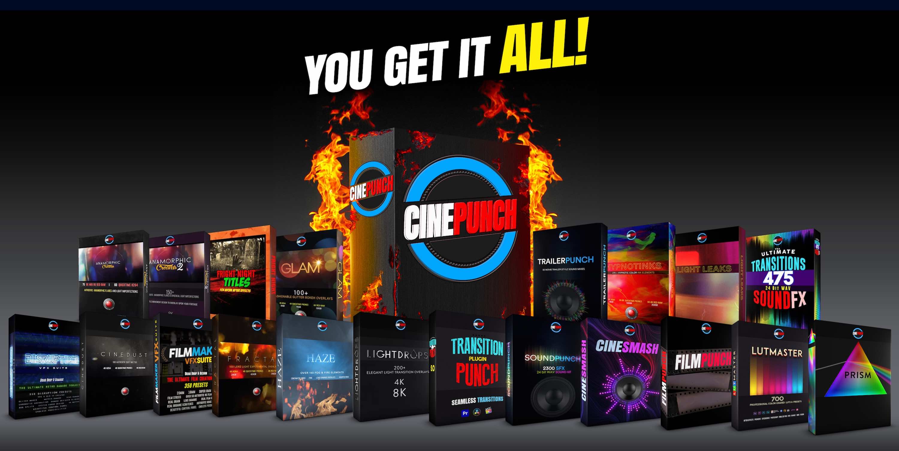 CINEPUNCH Pack - After Effects & Premiere Transitions, Effects, Plugins, & Assets - 2